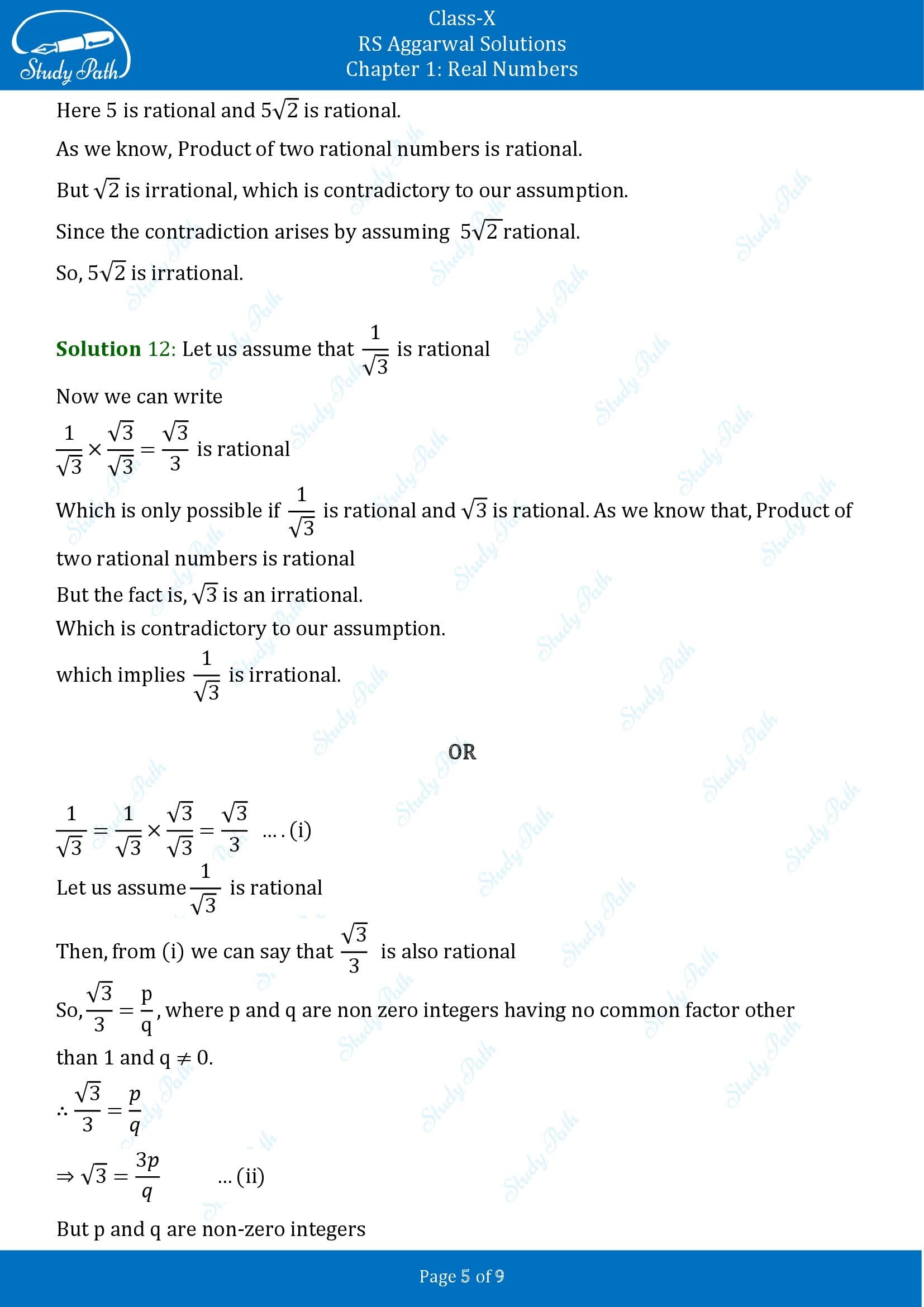 RS Aggarwal Solutions for Class 10 Chapter 1 Real Numbers Exercise 1D 0005