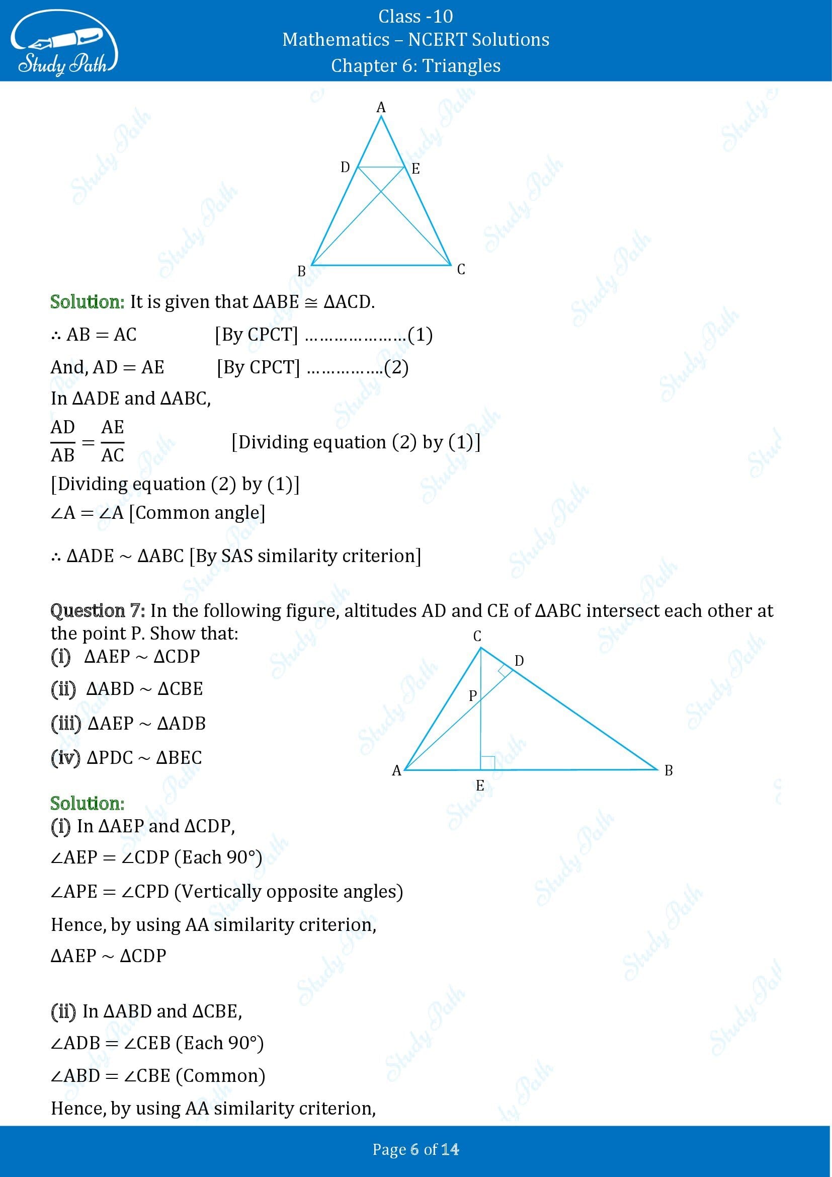 NCERT Solutions for Class 10 Maths Chapter 6 Triangles Exercise 6.3 00006