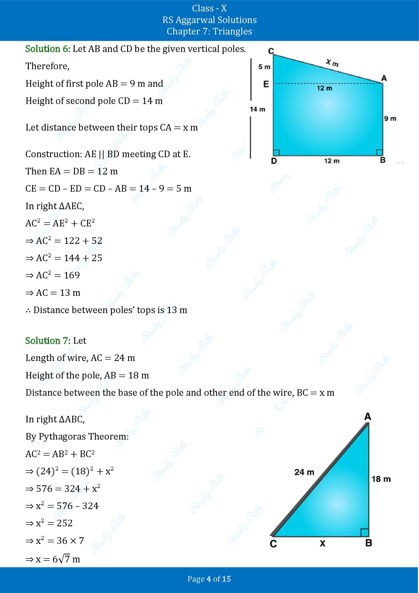 RS Aggarwal Solutions for Class 10 Chapter 7 Triangles Exercise 7D 00004