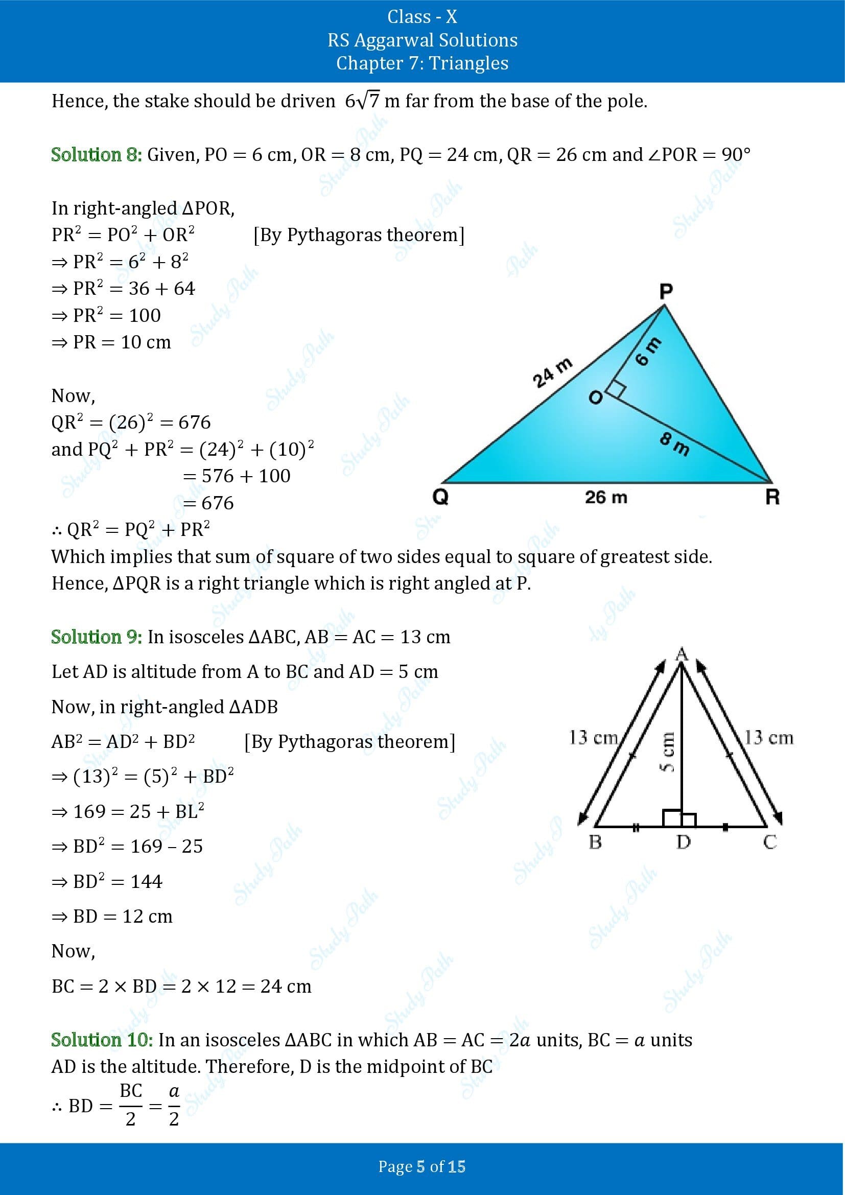 RS Aggarwal Solutions for Class 10 Chapter 7 Triangles Exercise 7D 00005