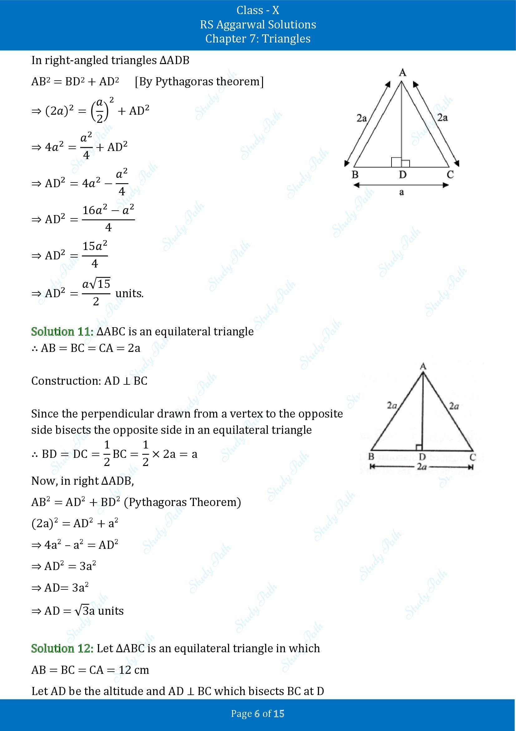 RS Aggarwal Solutions for Class 10 Chapter 7 Triangles Exercise 7D 00006