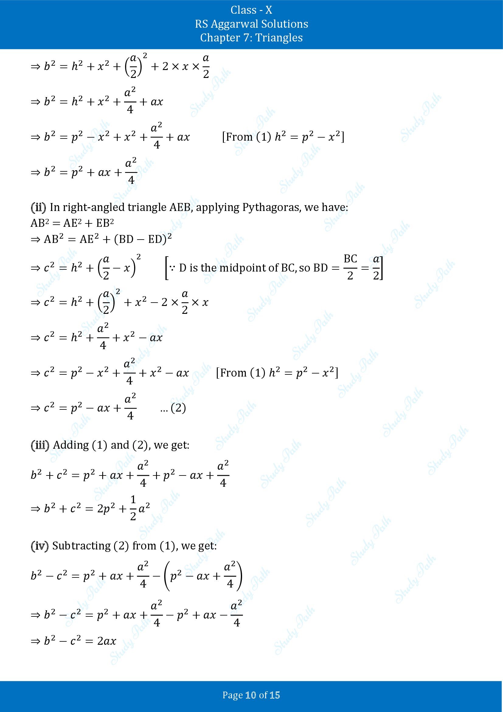 RS Aggarwal Solutions for Class 10 Chapter 7 Triangles Exercise 7D 00010