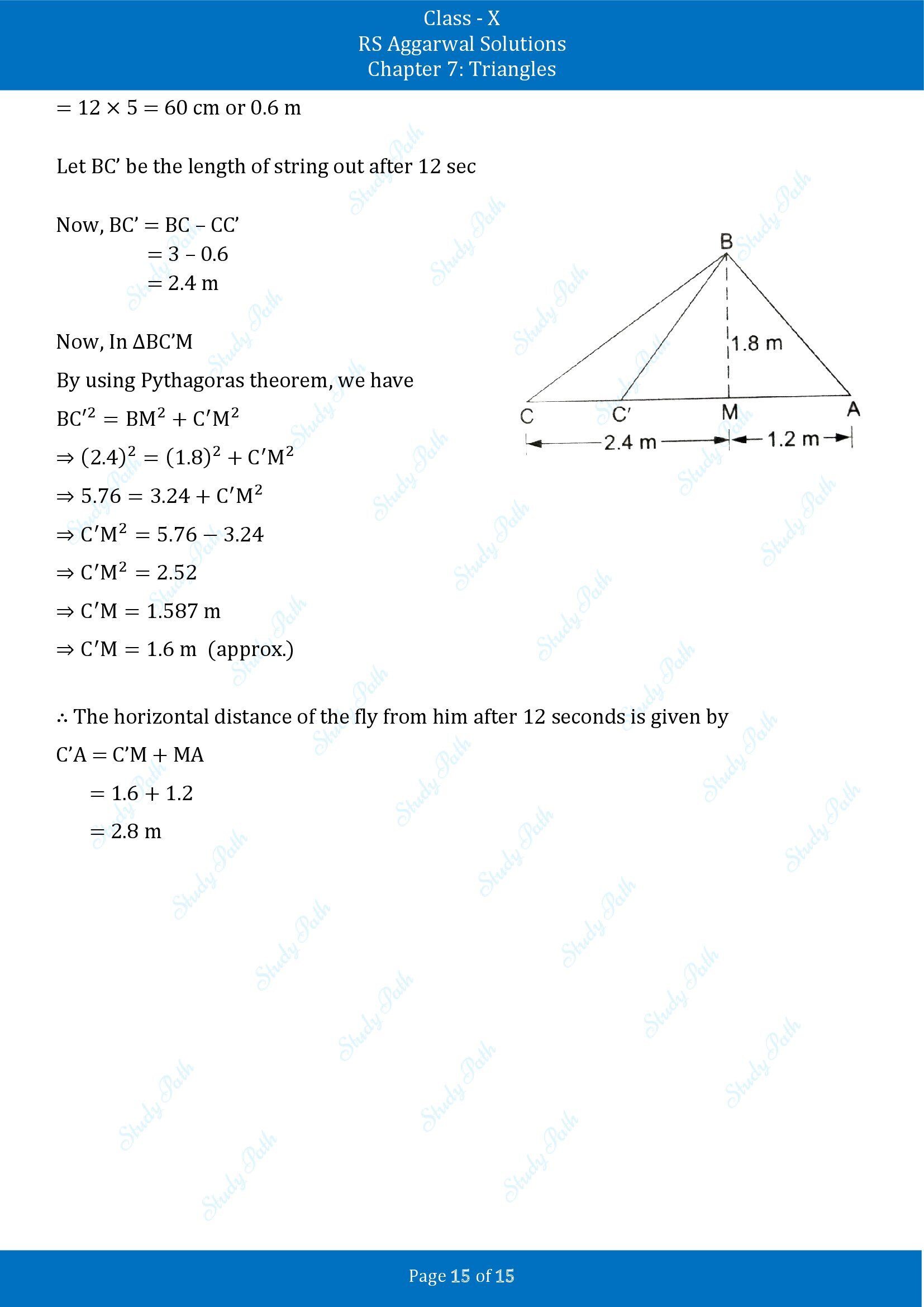 RS Aggarwal Solutions for Class 10 Chapter 7 Triangles Exercise 7D 00015