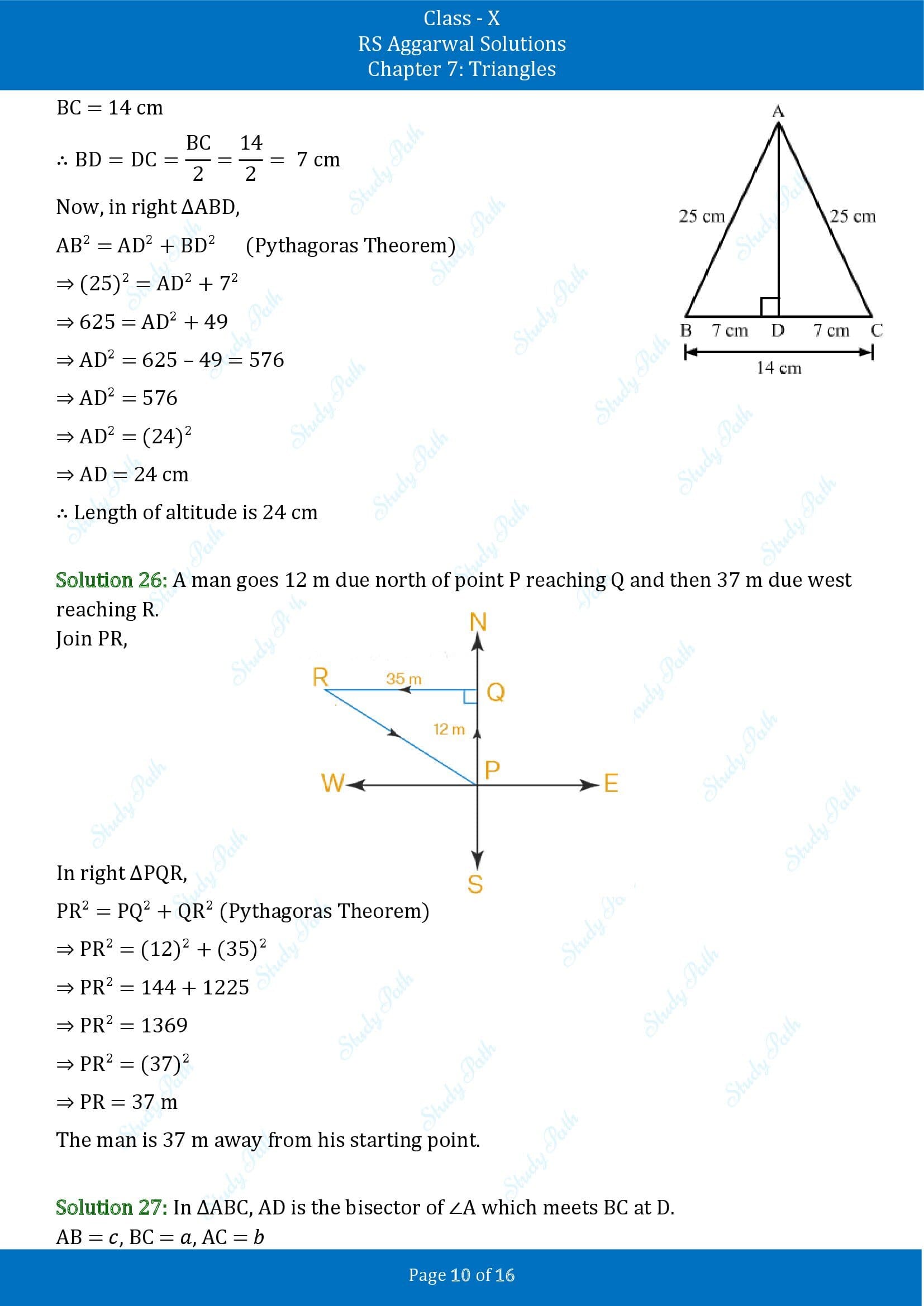 RS Aggarwal Solutions for Class 10 Chapter 7 Triangles Exercise 7E 00010