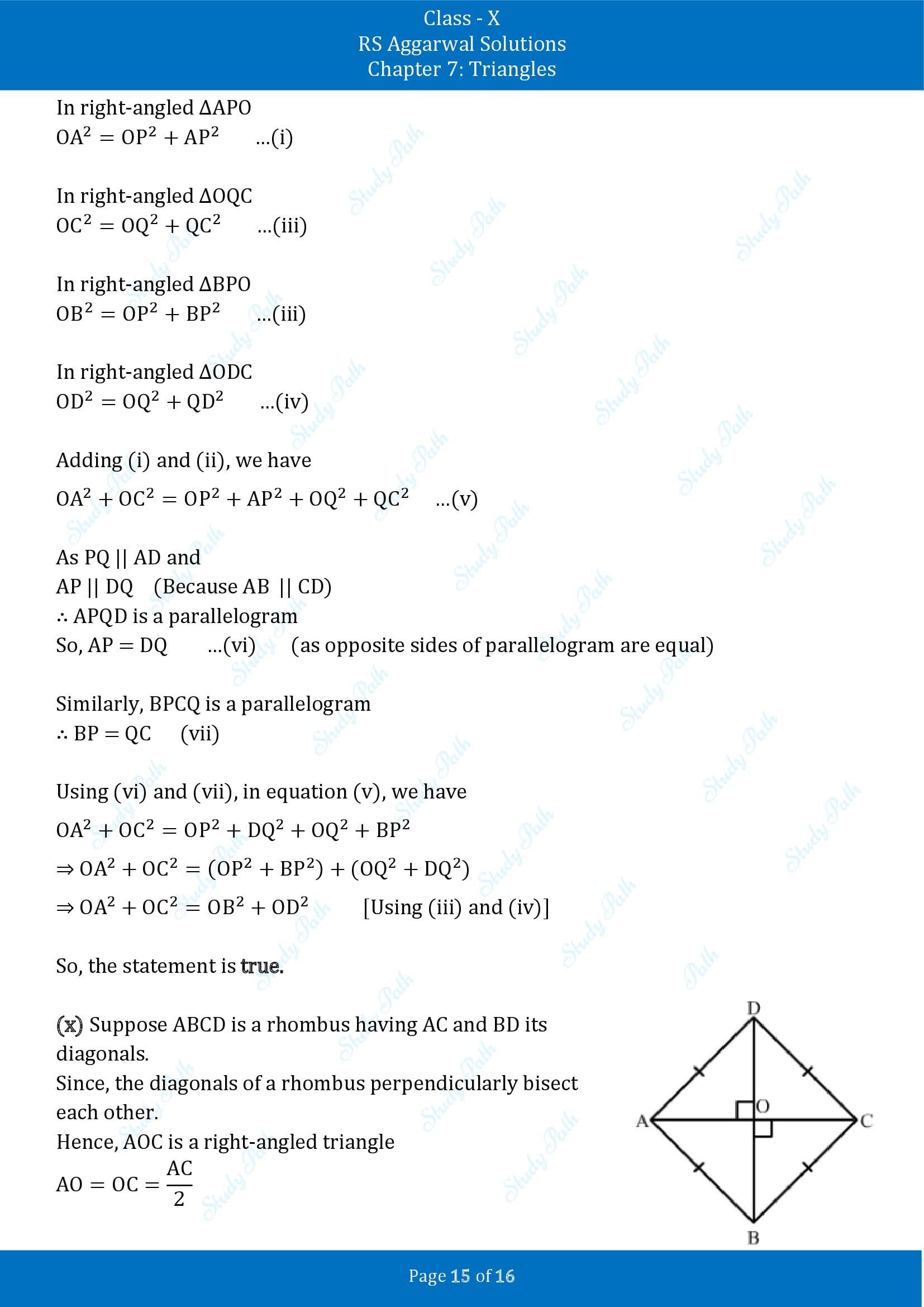 RS Aggarwal Solutions for Class 10 Chapter 7 Triangles Exercise 7E 00015