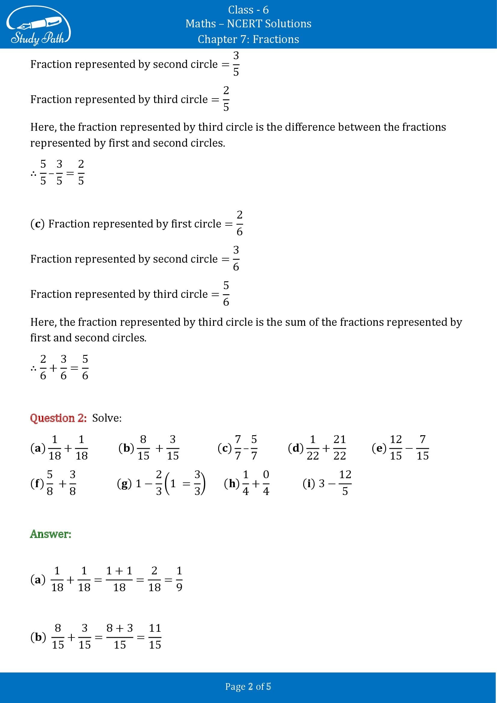 NCERT Solutions for Class 6 Maths Chapter 7 Fractions Exercise 7.5 00002