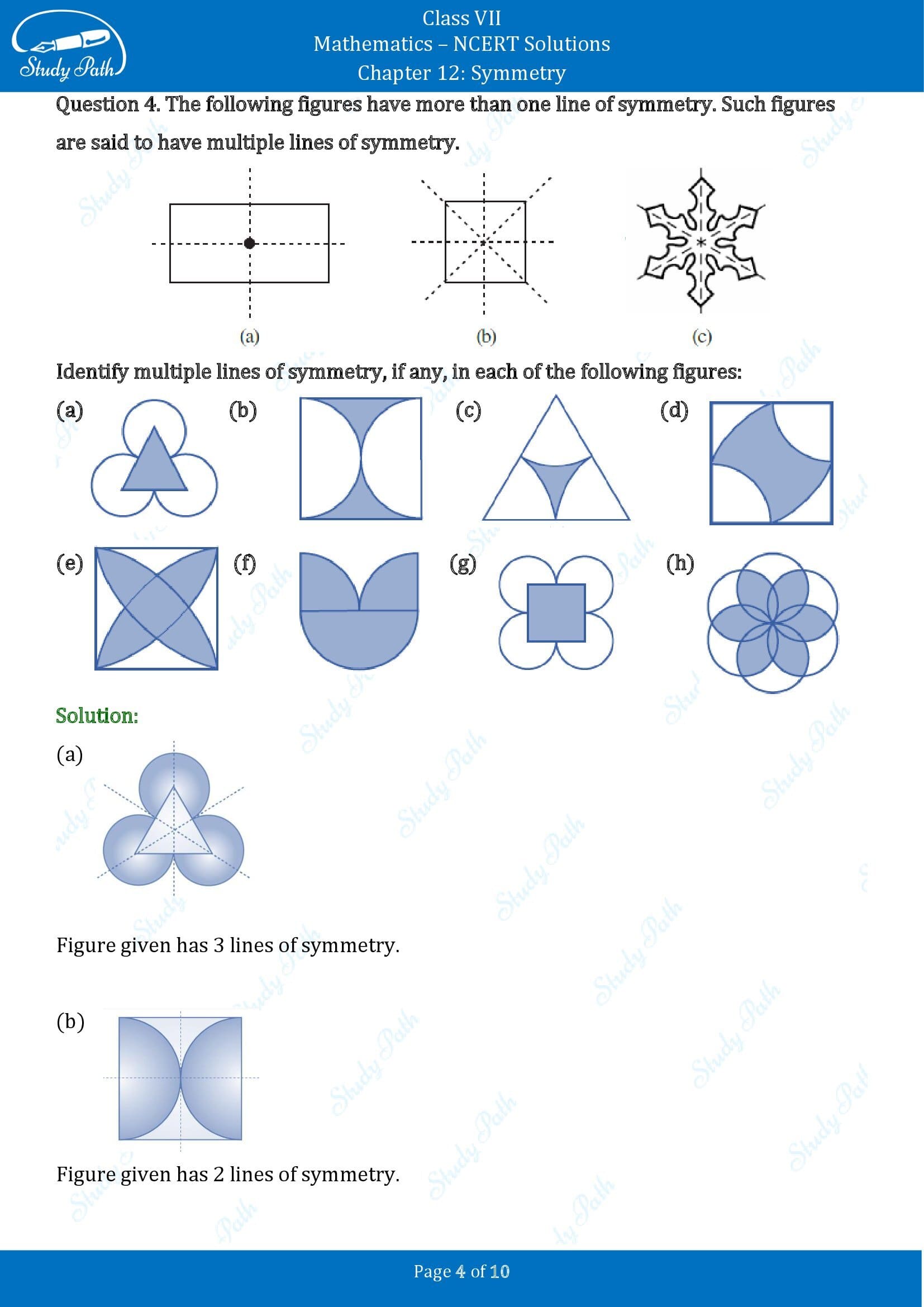 NCERT Solutions for Class 7 Maths Chapter 12 Symmetry Exercise 12.1 00004