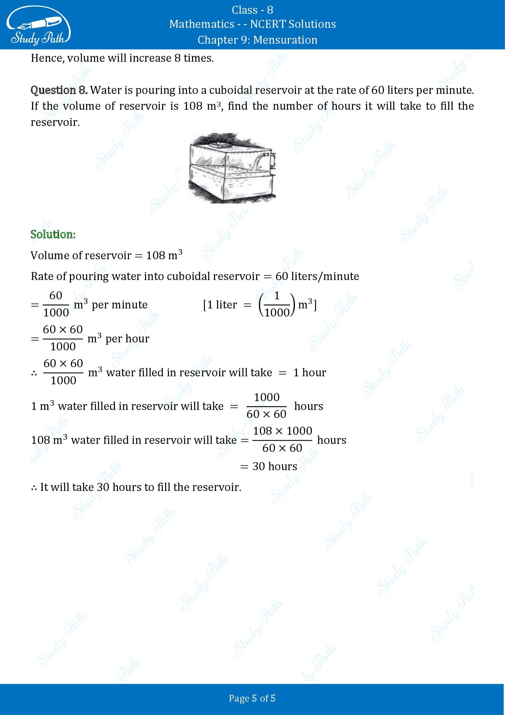 NCERT Solutions for Class 8 Maths Chapter 9 Mensuration Exercise 9.3 00005